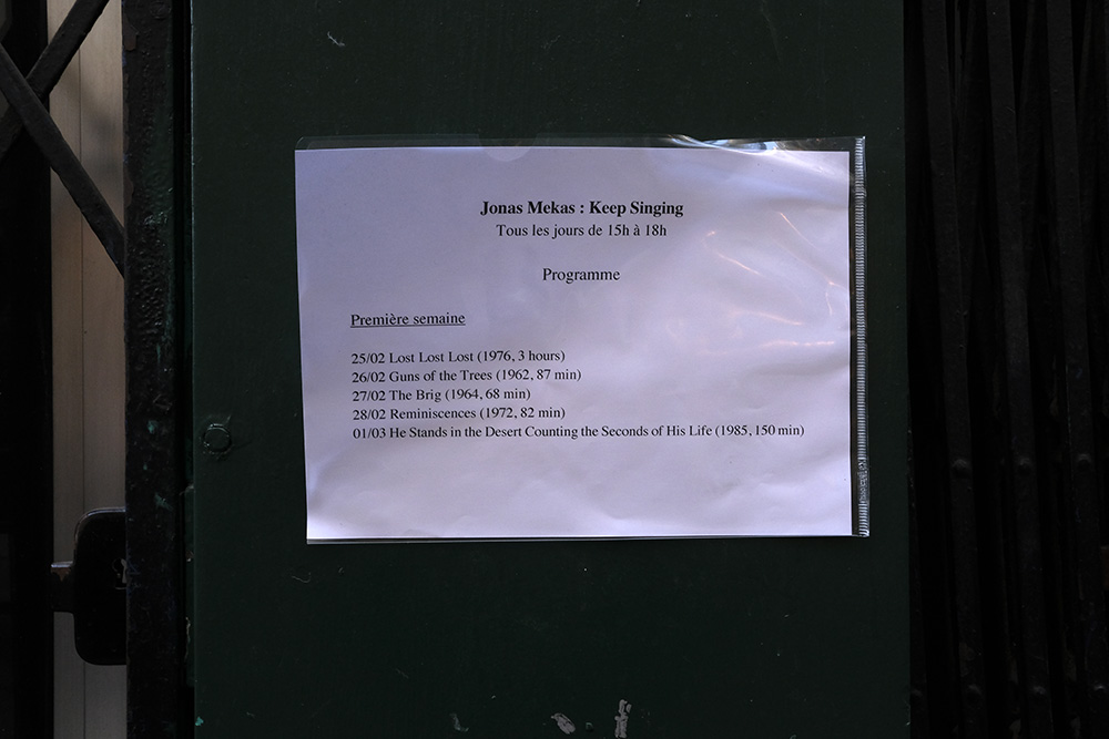 Jonas Mekas Exhibition photos