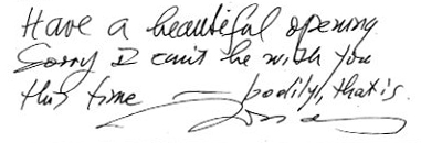 beautiful opening note